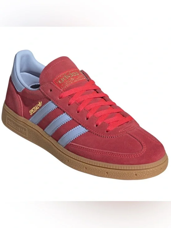 Adidas Handball Spezial Women’s 6.5 Lucid Red Glow Blue Suede Gum Sole NEW - Picture 7 of 10